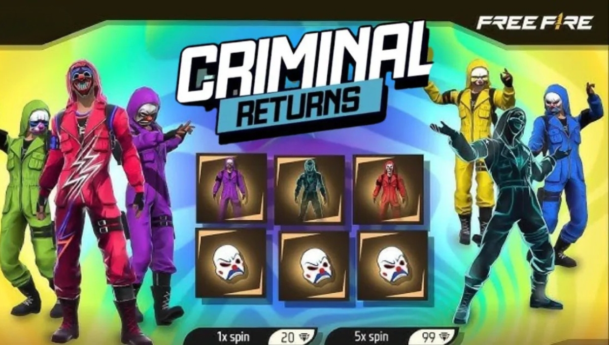 Free Fire में लौटा डर का बादशाह Ghost Criminal Bundle की भयानक वापसी